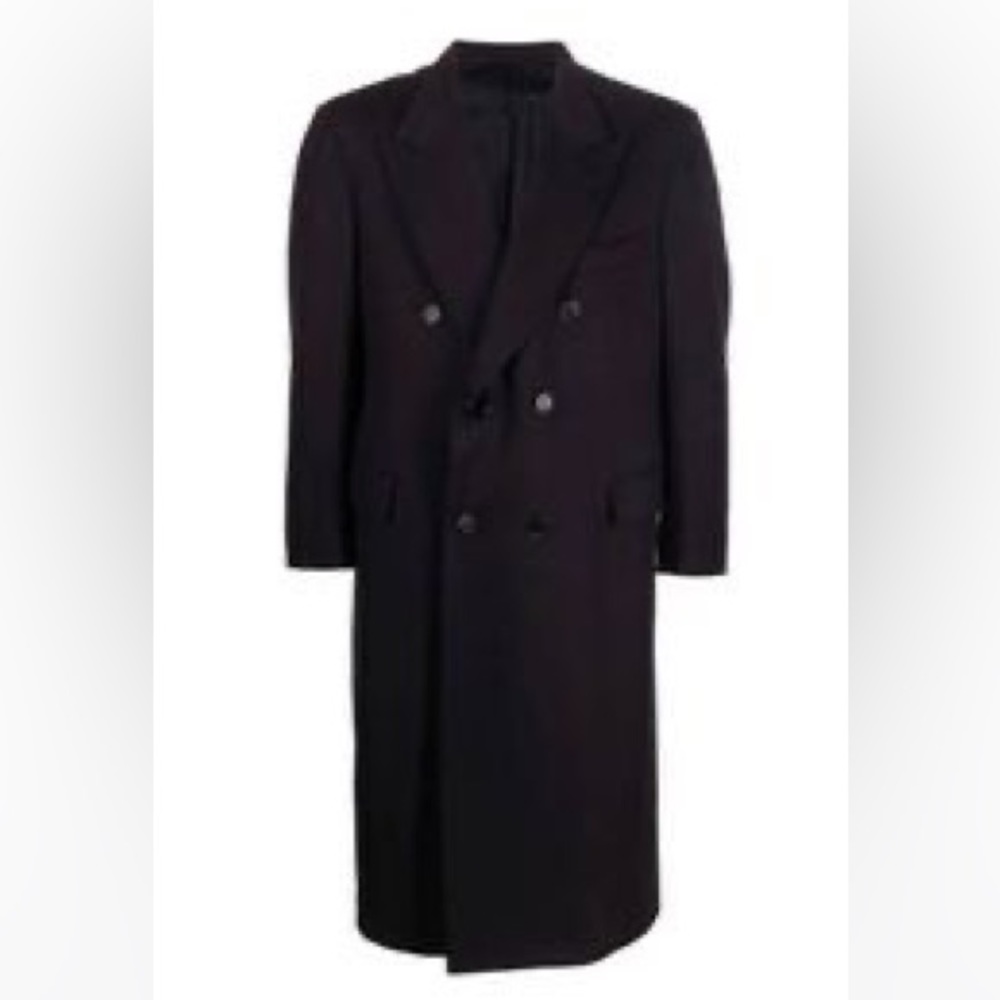 Kiton Men Double Breasted Long Coat